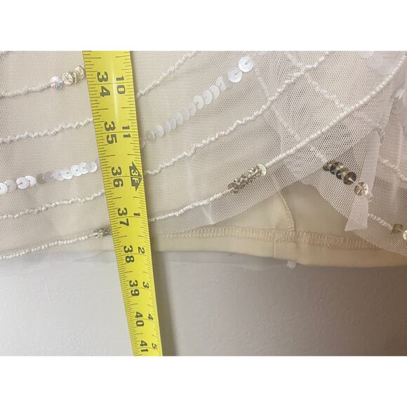 NWT ADRIANNA PAPELL DRESS 6 WHITE BRIDAL WEDDING BRIDE ENGAGEMENT - Picture 16 of 16